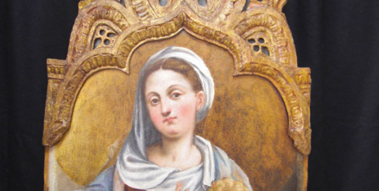 Restauro opera d'arte: Madonna col bambino.